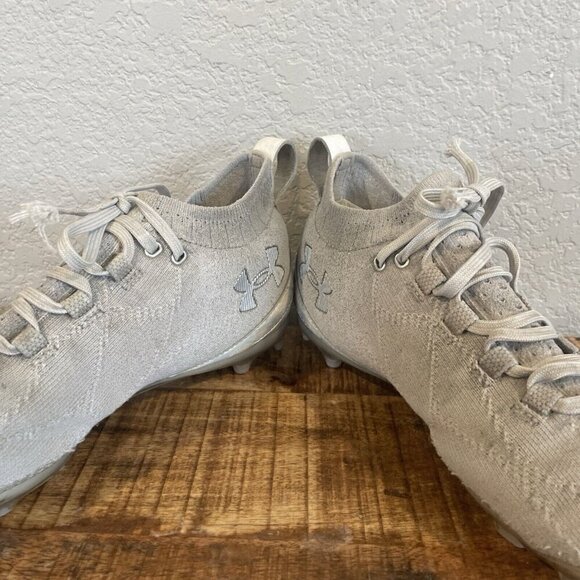 UNDER ARMOUR COMMAND PRO MC LAX CLEAT Gray 3023384-103 SIZE 9.5 Knit - Picture 5 of 12